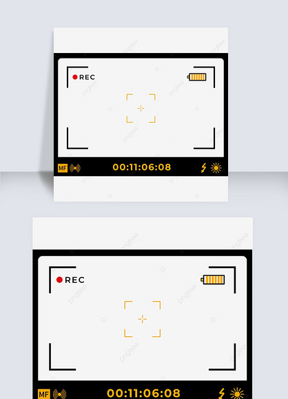 原创简约彩录制边框