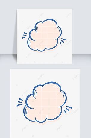 创意卡通手绘插画对话框设计形象云朵蓝