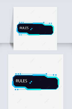 下三分之一边框插画科技感扁平设计字母