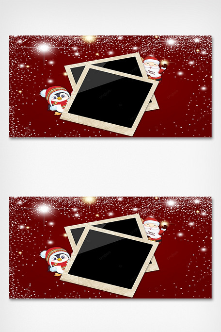 圣诞节相框相册红色背景
