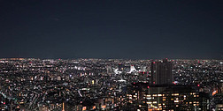日本东京的城市夜景