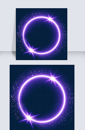 星际科技创意梦幻星光插画星环