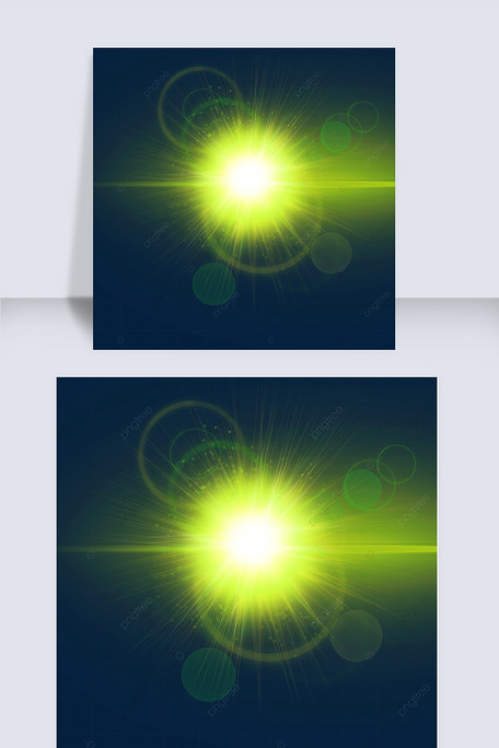浅绿色光圈光晕光束光效