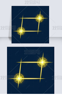 原创双重十字形闪耀线性太阳光效
