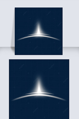 白色弧形亮点闪耀光线效果