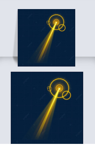 黄色聚焦射线太阳光晕光效
