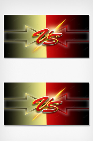 黄红色vs箭头背景