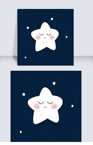 可爱卡通粉色天空白色星星