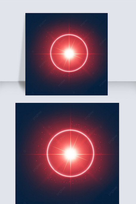 环形光晕红光效果