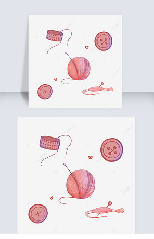 手绘水彩毛线针织饰品