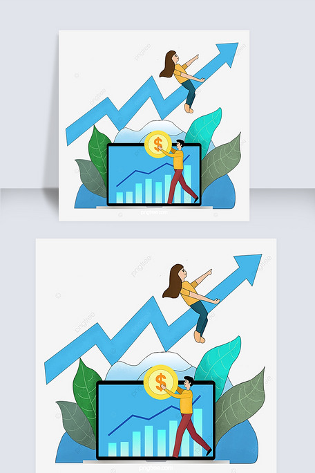 手绘股市走势分析图