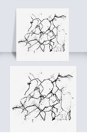 破碎纹理裂纹的砖墙破裂墙壁