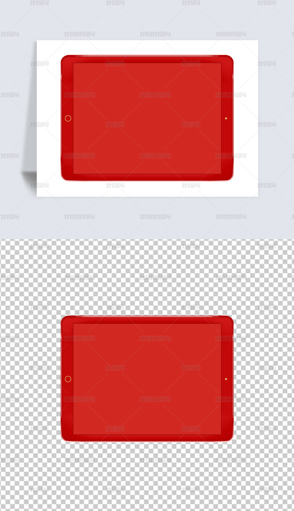 红色立体ipad平板