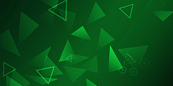 绿色抽象三角粒子图形动态背景