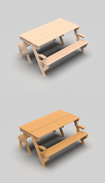 桌椅组合犀牛3D模型
