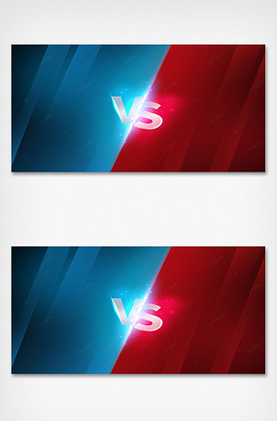 红蓝渐变金属vs渐变背景