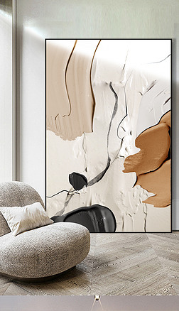 现代抽象油画肌理艺术立体客厅玄关装饰画