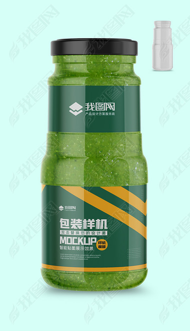 可换色猕猴桃果汁瓶标设计效果图样机