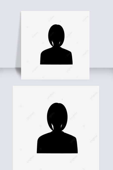 商务短发女生剪影头像