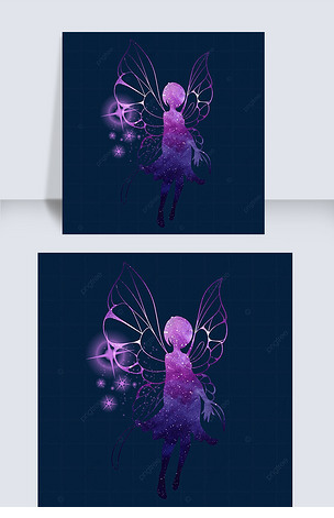 紫色精灵装饰