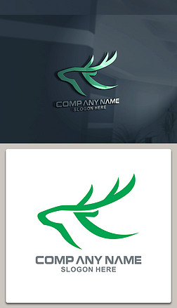 鹿头标志logo
