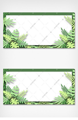 长方形龟背叶装饰边框背景