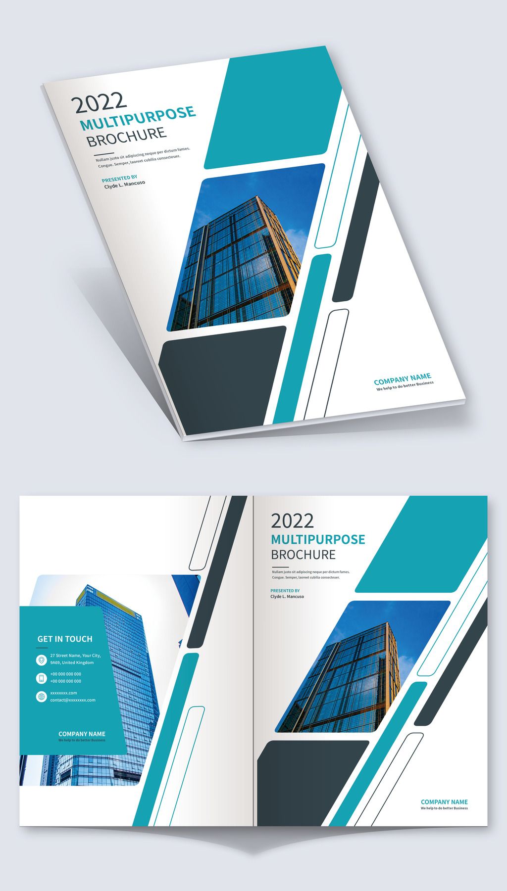 绿色高端建筑画册cdr封面模板