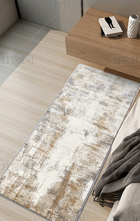 现代简约抽象肌理轻奢卧室走廊床边毯地毯地垫设计