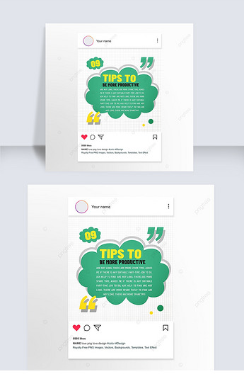 时尚清新扁平几何风格tips文字日程便签模板设计