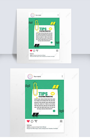 时尚扁平几何风格tips文字日程便签模板设计