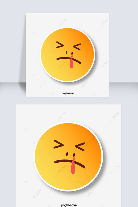 可爱流鼻血受伤聊天表情包