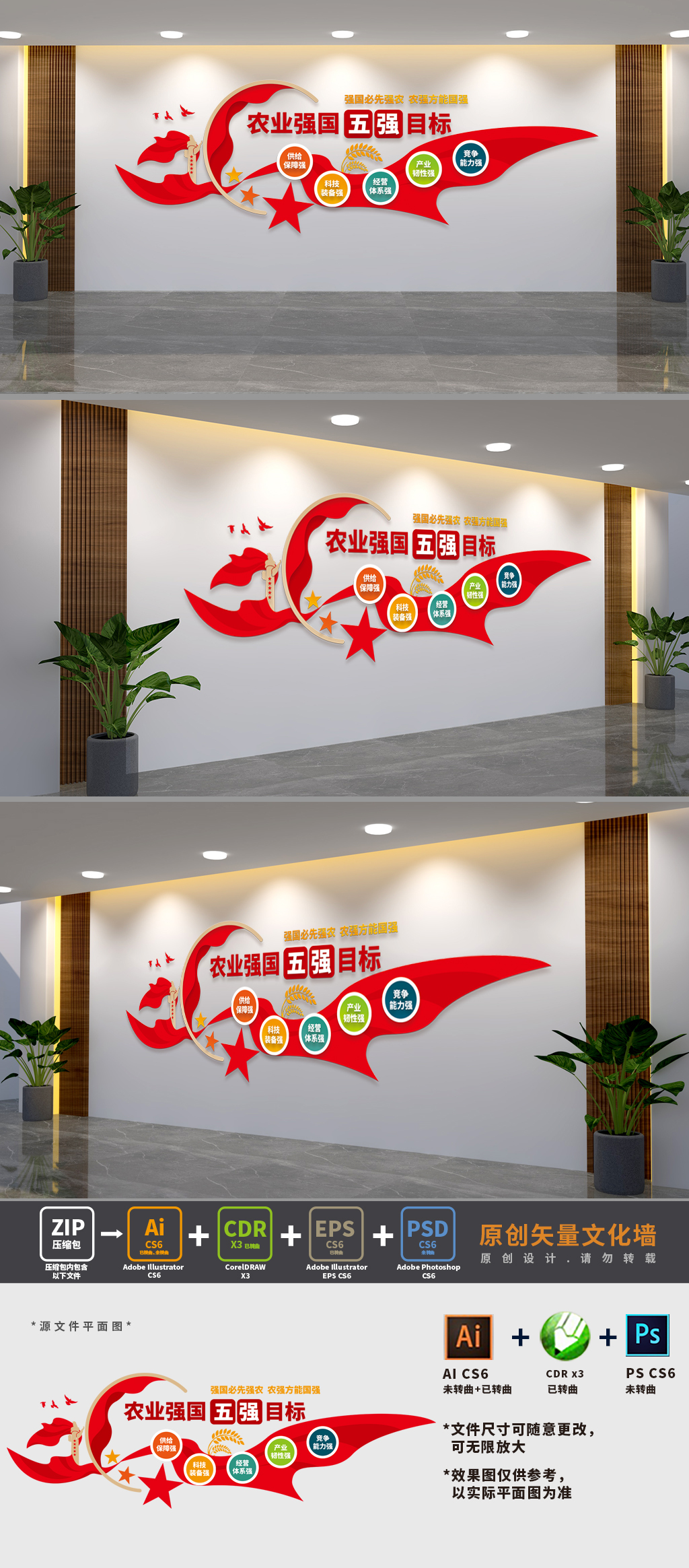 农业强国五强目标文化墙