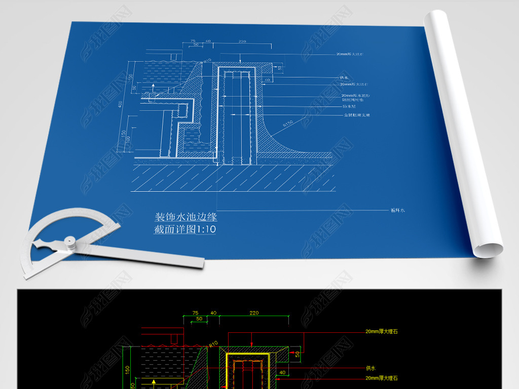 װˮرԵͼcad