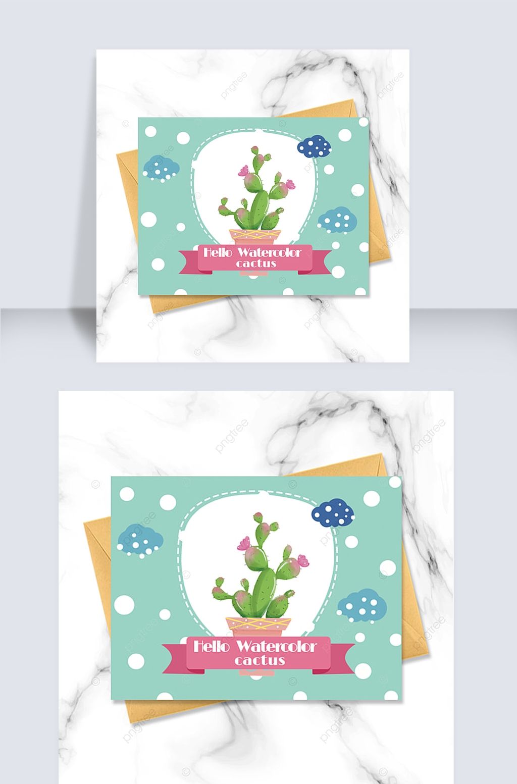 仙人掌仙人球卡片贺卡花盆