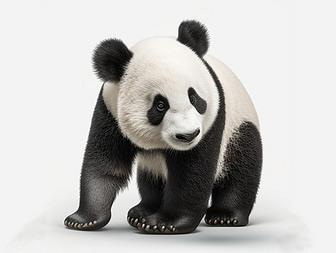 数字艺术作品高精度3D大熊猫