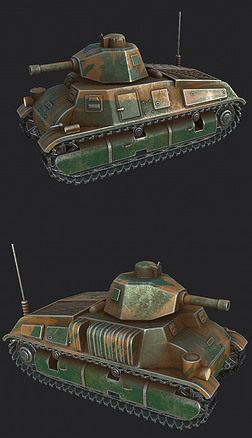 法国S-35PBR高质量坦克游戏模型