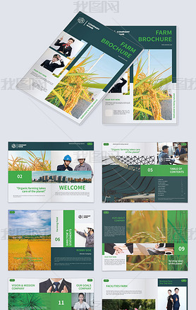 极高端创意大气绿色环保InDesign画册模板