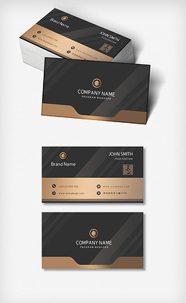 黑色简约酒店经理名片