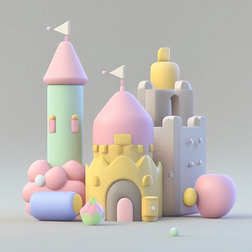 城堡建筑3D模型数字艺术作品6
