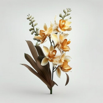 数字艺术作品3D花卉植物模型5