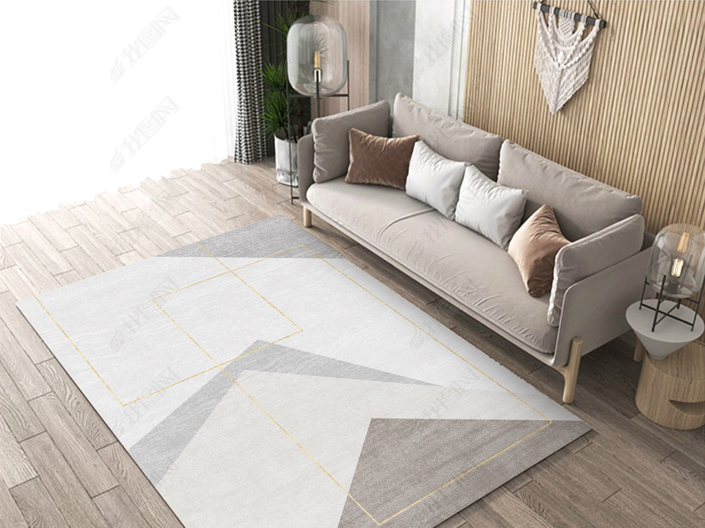 现代简约几何轻奢地毯地垫客厅卧室图案设计