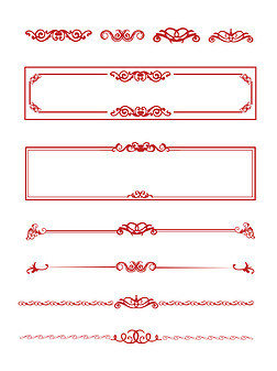 欧式边框古典花纹装饰纹理复古文本框标题框