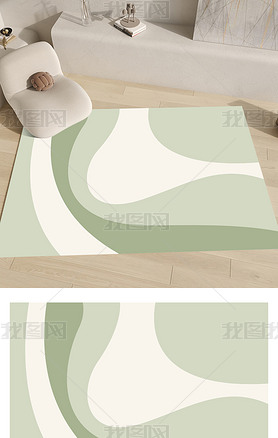 渐变彩色莫兰迪创意现代简约欧式地毯