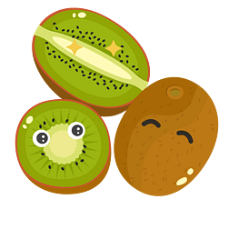 卡通大眼萌娃奇异果元素