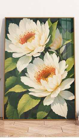 原创鲜花花卉植物抽象艺术想象油画装饰画