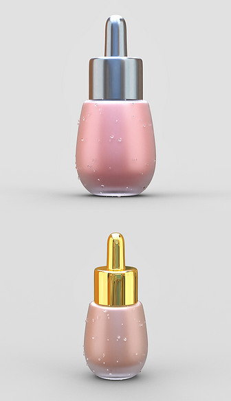 3D化妆粉底液瓶子模型