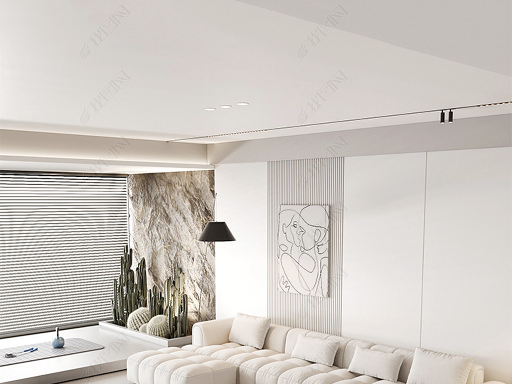 现代简约抽象肌理侘寂风客厅卧室地毯地垫图案设计