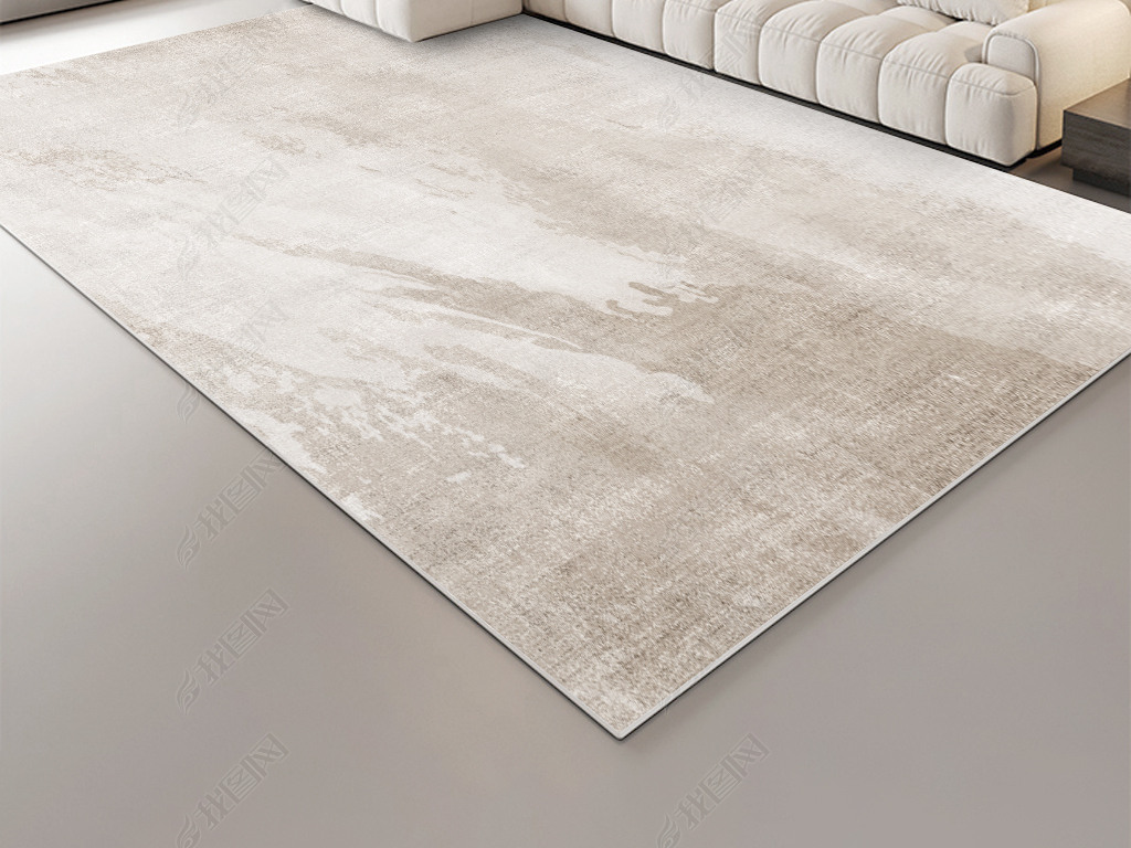 现代简约抽象肌理侘寂风客厅卧室地毯地垫图案设计