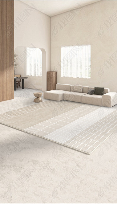 现代简约几何条纹艺术客厅卧室地毯地垫图案设计