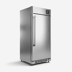 高精度单门冰箱白色底图